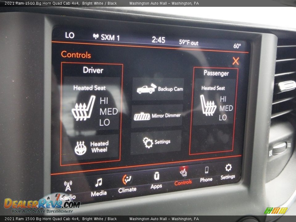 2021 Ram 1500 Big Horn Quad Cab 4x4 Bright White / Black Photo #23