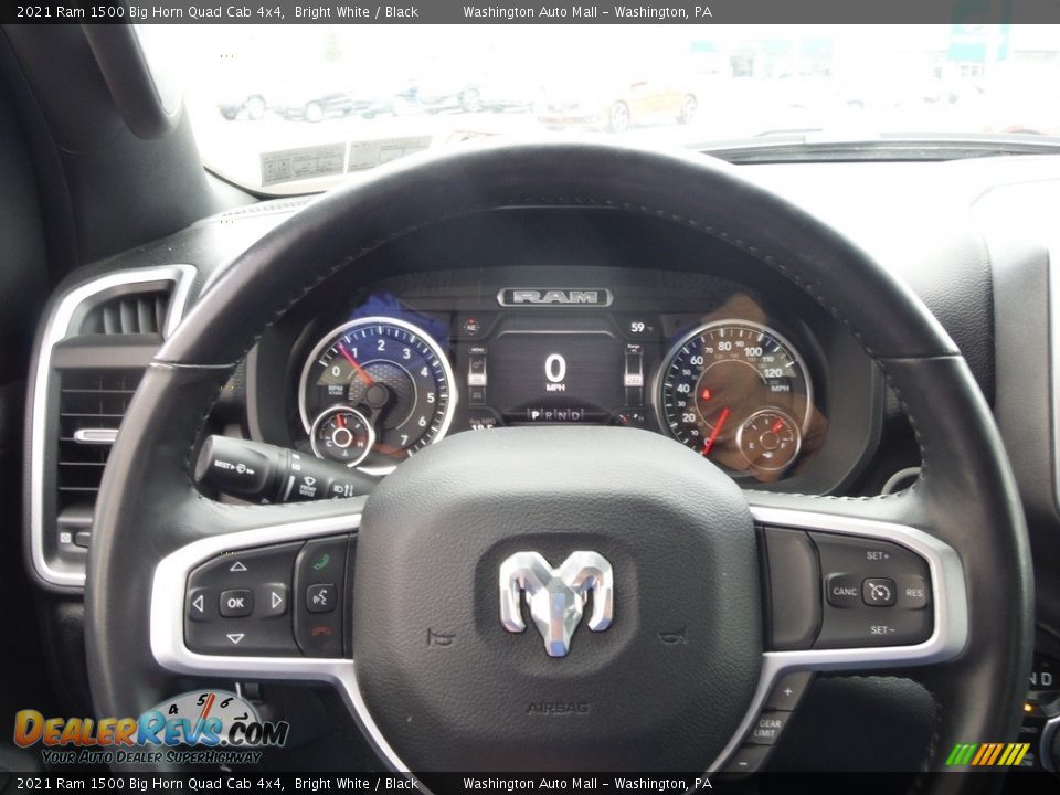 2021 Ram 1500 Big Horn Quad Cab 4x4 Bright White / Black Photo #27