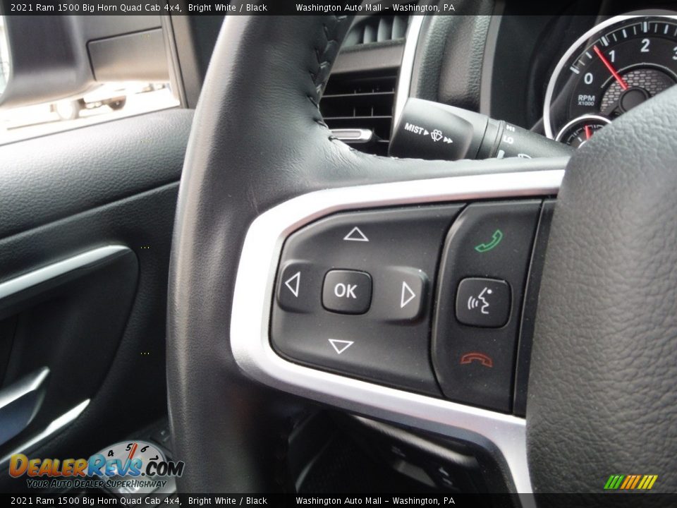 2021 Ram 1500 Big Horn Quad Cab 4x4 Bright White / Black Photo #28