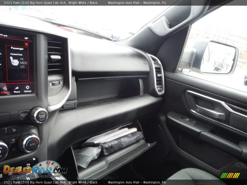 2021 Ram 1500 Big Horn Quad Cab 4x4 Bright White / Black Photo #31