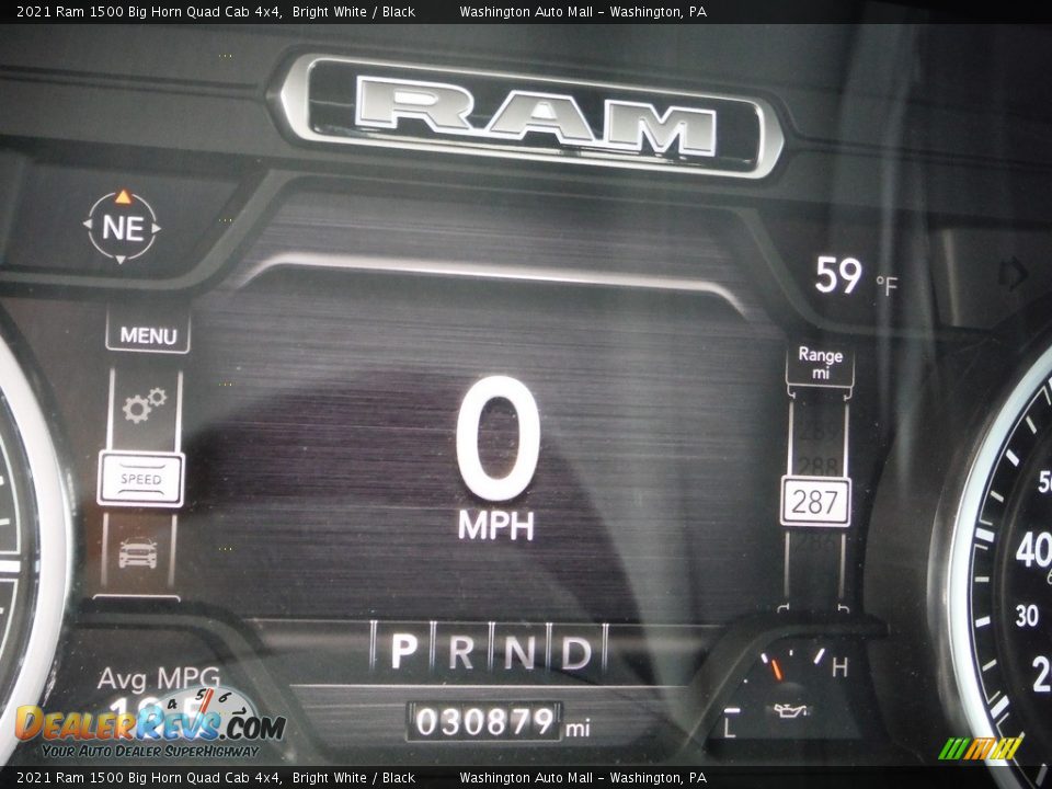 2021 Ram 1500 Big Horn Quad Cab 4x4 Bright White / Black Photo #35