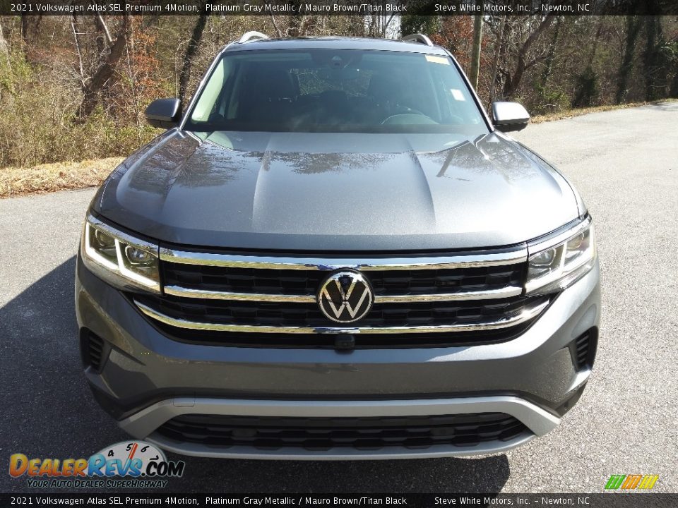 2021 Volkswagen Atlas SEL Premium 4Motion Platinum Gray Metallic / Mauro Brown/Titan Black Photo #4