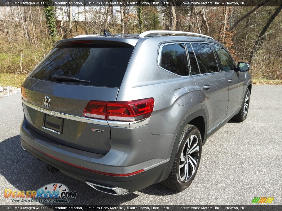 2021 Volkswagen Atlas SEL Premium 4Motion Platinum Gray Metallic / Mauro Brown/Titan Black Photo #7
