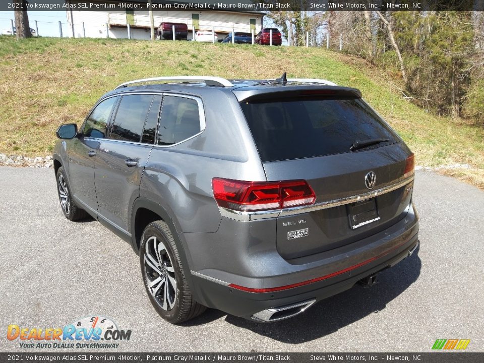 2021 Volkswagen Atlas SEL Premium 4Motion Platinum Gray Metallic / Mauro Brown/Titan Black Photo #9