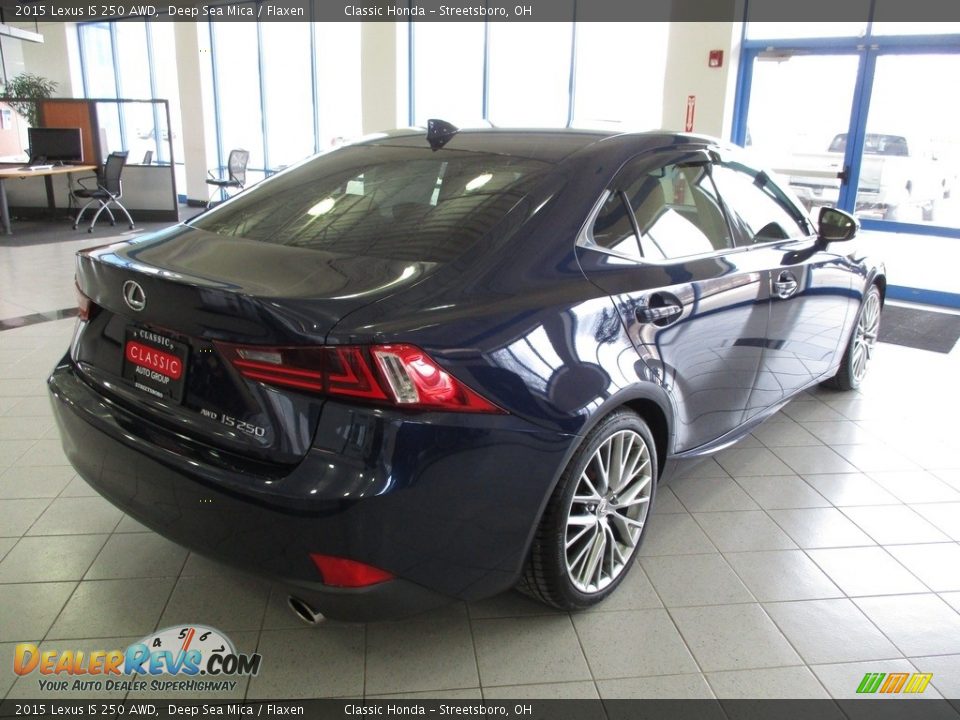 2015 Lexus IS 250 AWD Deep Sea Mica / Flaxen Photo #7