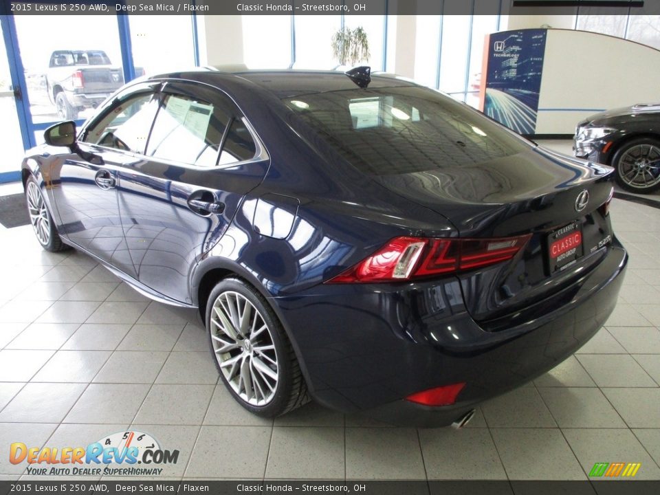 2015 Lexus IS 250 AWD Deep Sea Mica / Flaxen Photo #9