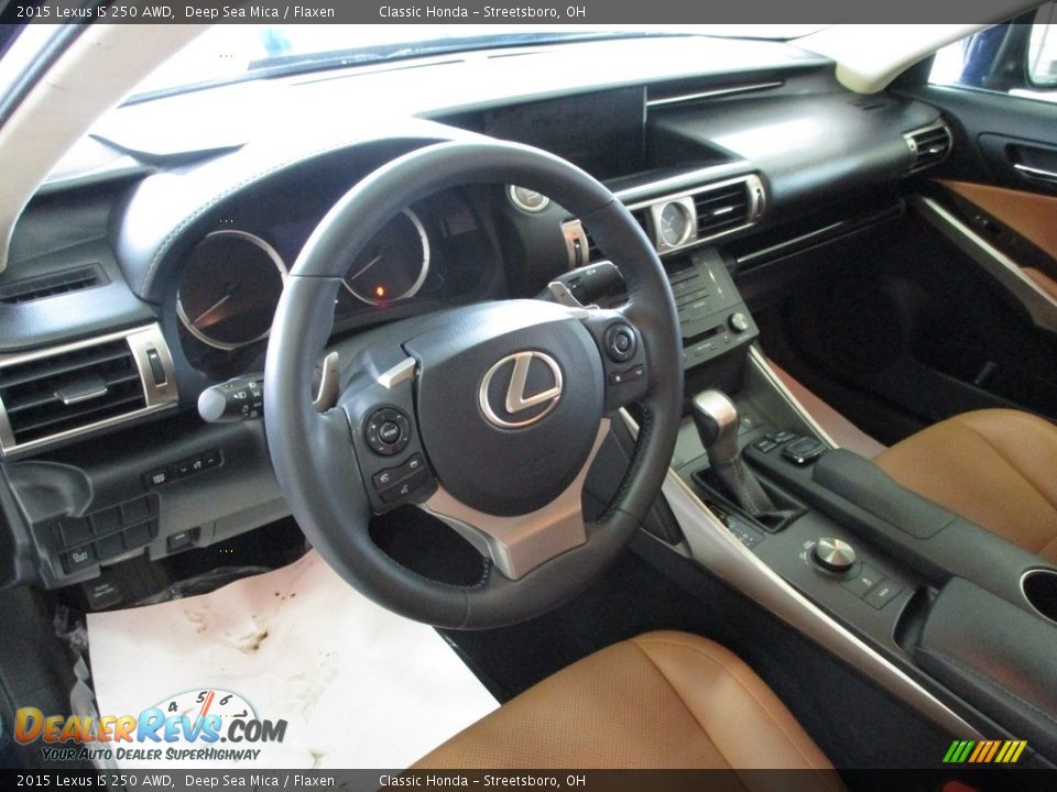 2015 Lexus IS 250 AWD Deep Sea Mica / Flaxen Photo #29