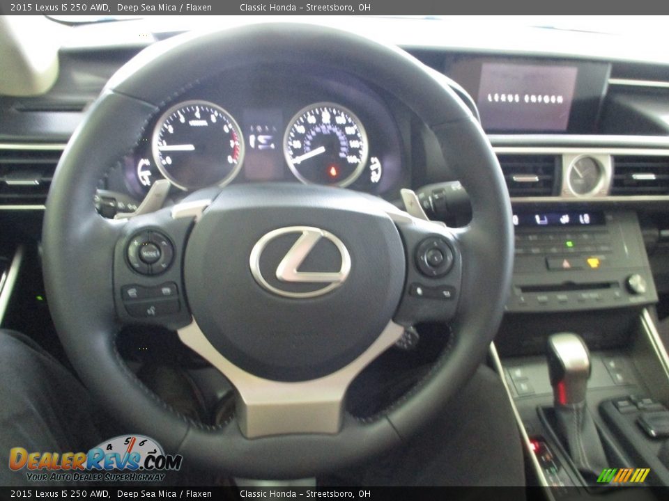 2015 Lexus IS 250 AWD Deep Sea Mica / Flaxen Photo #31