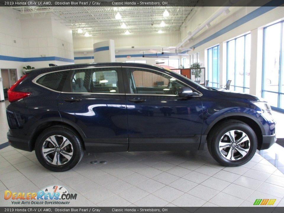 2019 Honda CR-V LX AWD Obsidian Blue Pearl / Gray Photo #4