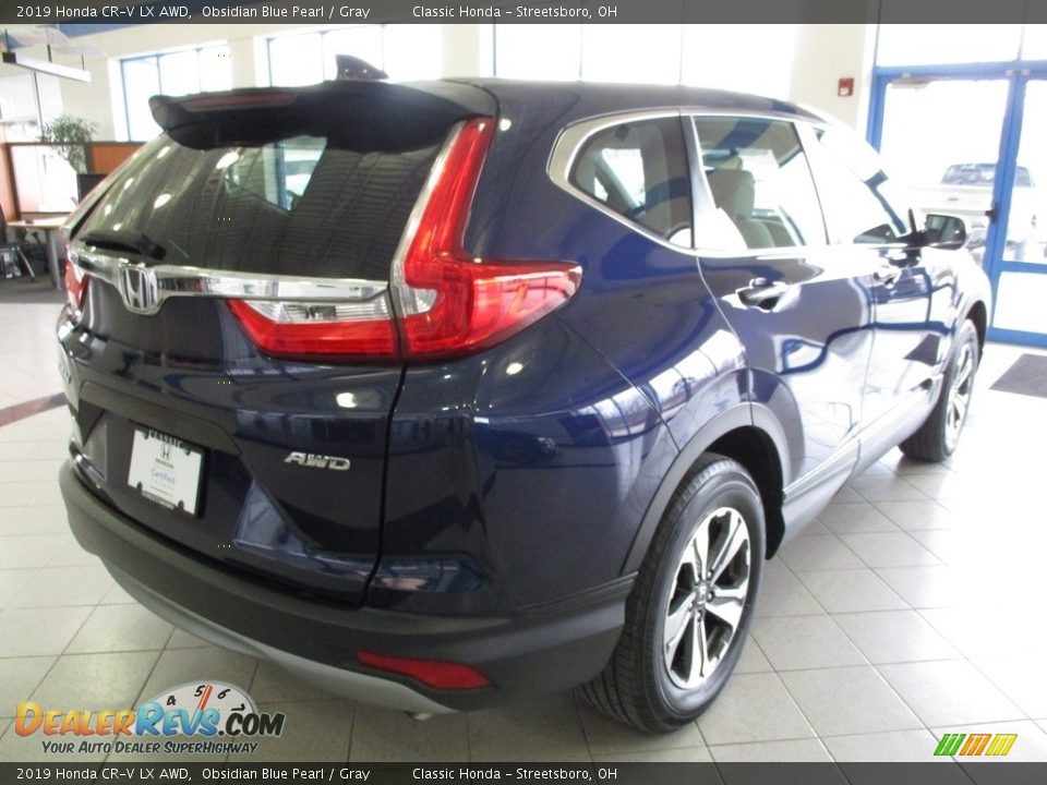 2019 Honda CR-V LX AWD Obsidian Blue Pearl / Gray Photo #7