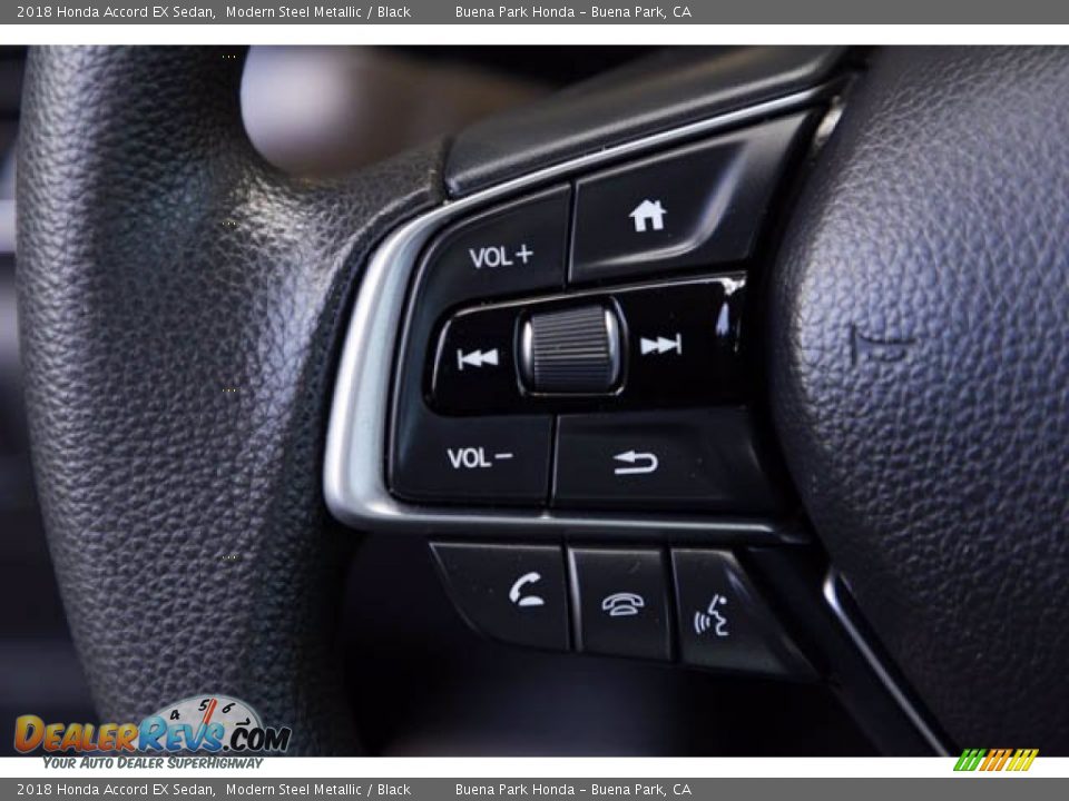 2018 Honda Accord EX Sedan Modern Steel Metallic / Black Photo #14