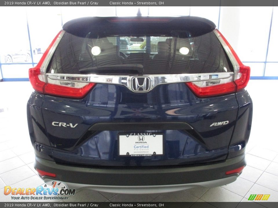 2019 Honda CR-V LX AWD Obsidian Blue Pearl / Gray Photo #8