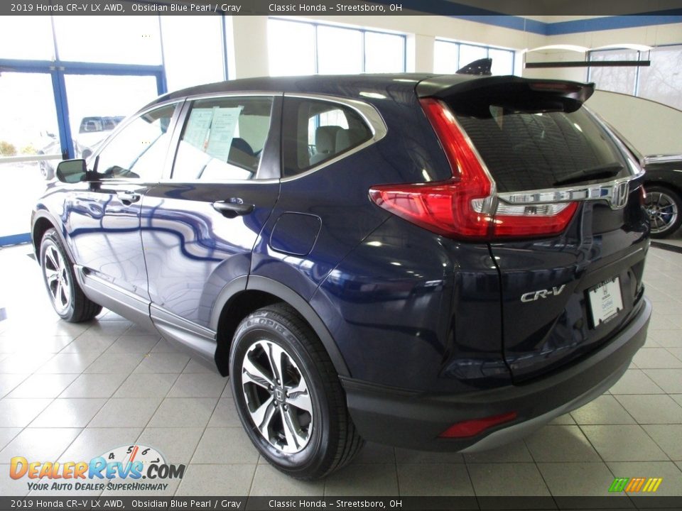 2019 Honda CR-V LX AWD Obsidian Blue Pearl / Gray Photo #9