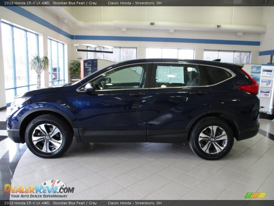 2019 Honda CR-V LX AWD Obsidian Blue Pearl / Gray Photo #10