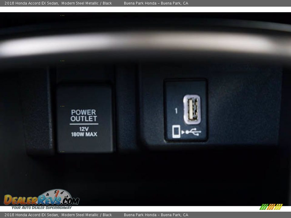 2018 Honda Accord EX Sedan Modern Steel Metallic / Black Photo #17