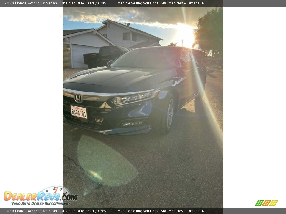 2020 Honda Accord EX Sedan Obsidian Blue Pearl / Gray Photo #2