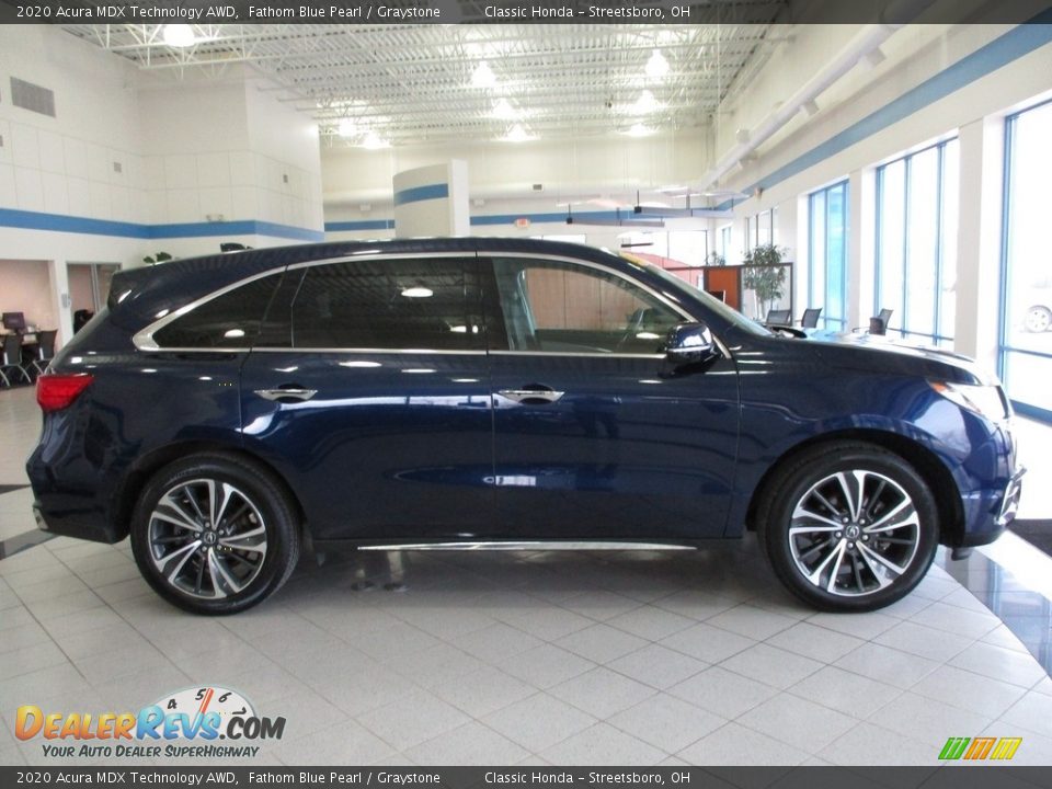 Fathom Blue Pearl 2020 Acura MDX Technology AWD Photo #4