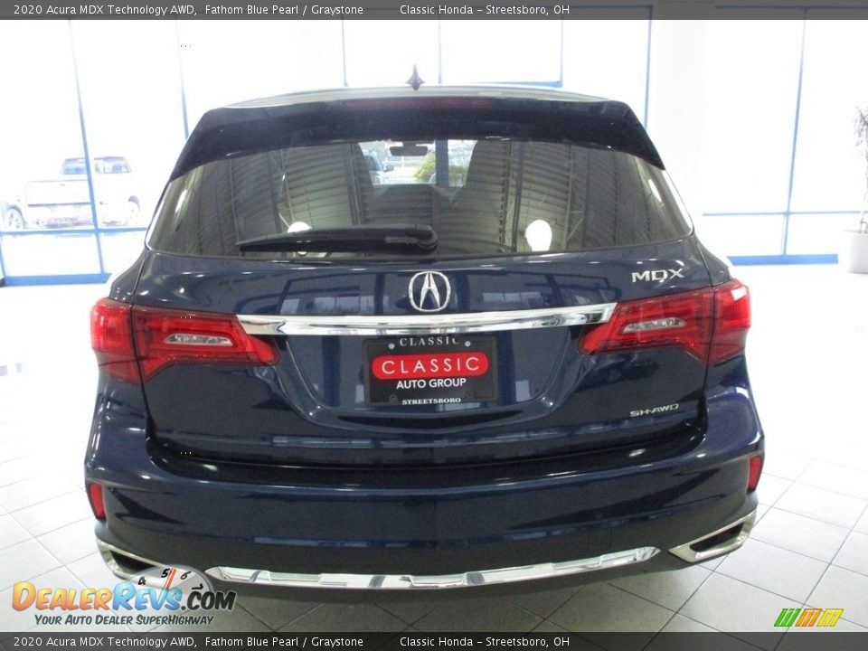 2020 Acura MDX Technology AWD Fathom Blue Pearl / Graystone Photo #8