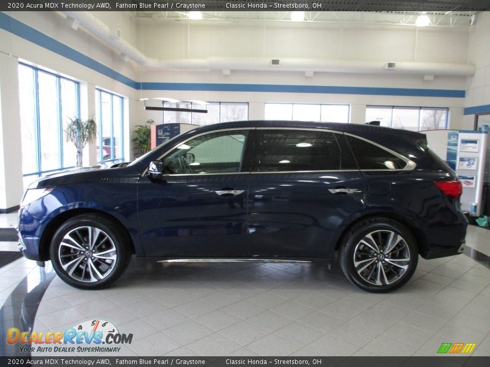 Fathom Blue Pearl 2020 Acura MDX Technology AWD Photo #10