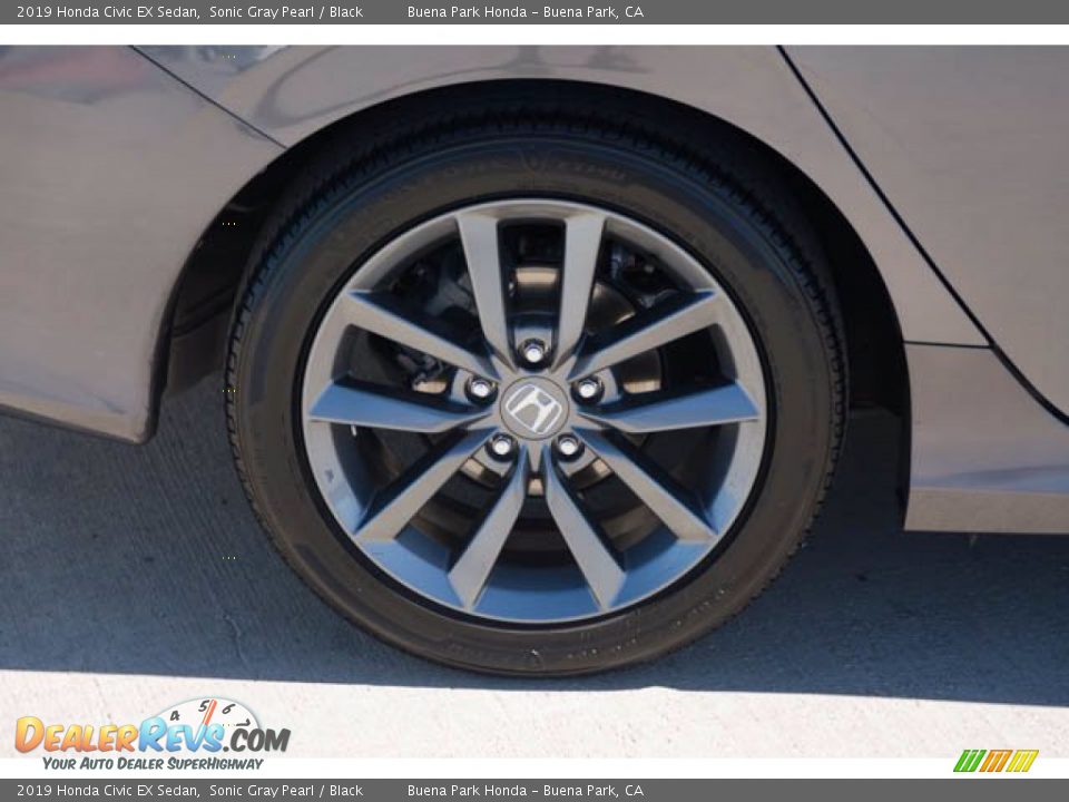 2019 Honda Civic EX Sedan Sonic Gray Pearl / Black Photo #36