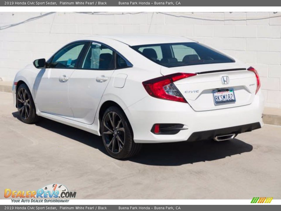 2019 Honda Civic Sport Sedan Platinum White Pearl / Black Photo #2