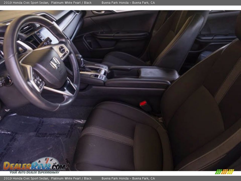 2019 Honda Civic Sport Sedan Platinum White Pearl / Black Photo #3