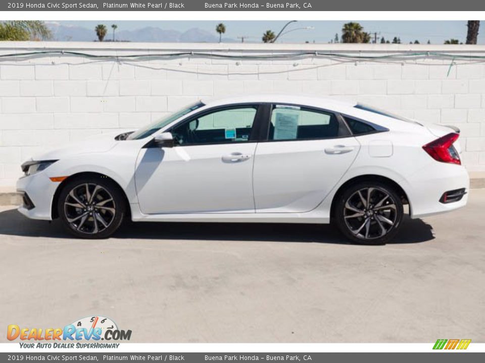 2019 Honda Civic Sport Sedan Platinum White Pearl / Black Photo #8