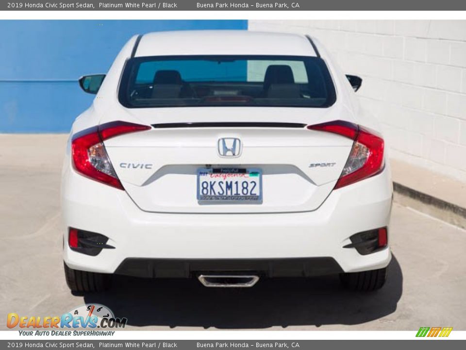 2019 Honda Civic Sport Sedan Platinum White Pearl / Black Photo #9