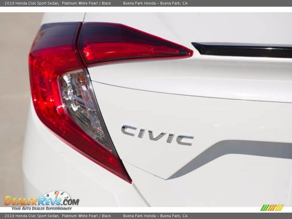 2019 Honda Civic Sport Sedan Platinum White Pearl / Black Photo #10