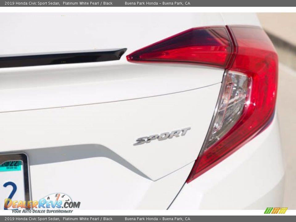 2019 Honda Civic Sport Sedan Platinum White Pearl / Black Photo #11