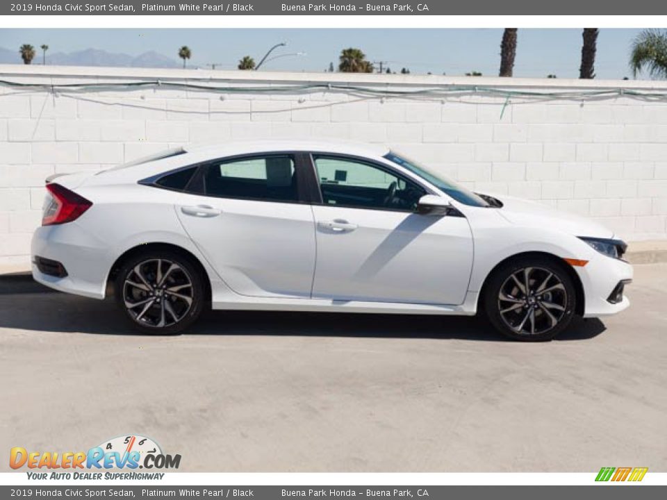 2019 Honda Civic Sport Sedan Platinum White Pearl / Black Photo #12