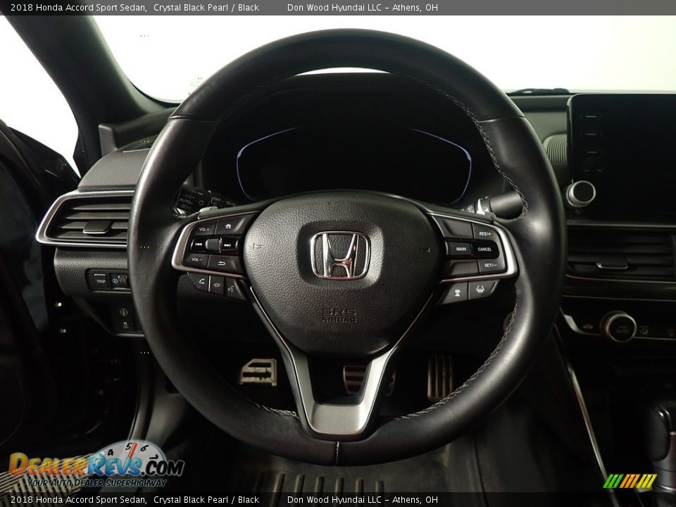 2018 Honda Accord Sport Sedan Crystal Black Pearl / Black Photo #27