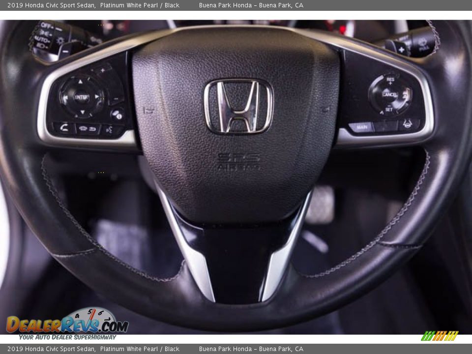 2019 Honda Civic Sport Sedan Platinum White Pearl / Black Photo #13