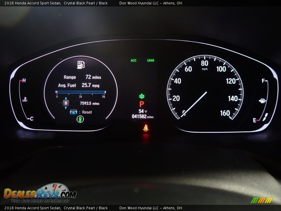 2018 Honda Accord Sport Sedan Crystal Black Pearl / Black Photo #28