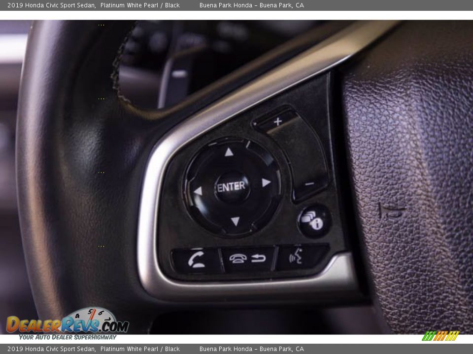 2019 Honda Civic Sport Sedan Platinum White Pearl / Black Photo #14