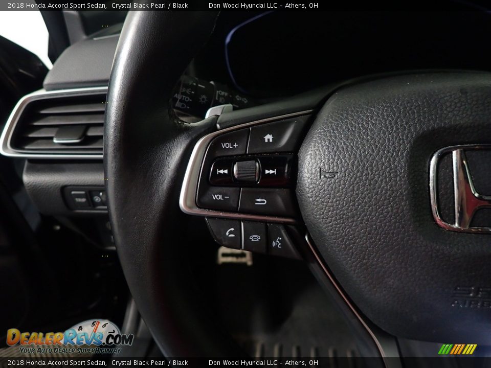 2018 Honda Accord Sport Sedan Crystal Black Pearl / Black Photo #29