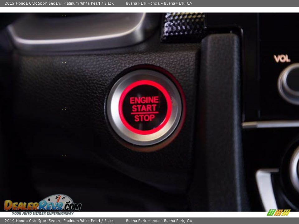 2019 Honda Civic Sport Sedan Platinum White Pearl / Black Photo #16