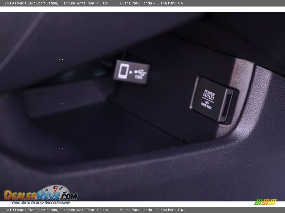 2019 Honda Civic Sport Sedan Platinum White Pearl / Black Photo #23