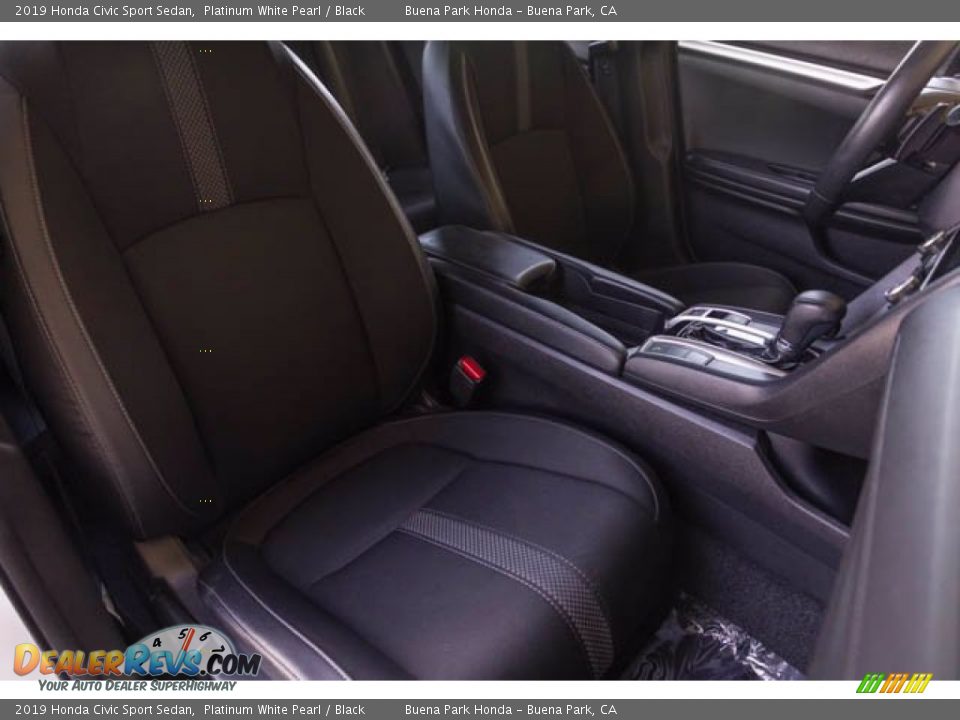 2019 Honda Civic Sport Sedan Platinum White Pearl / Black Photo #24