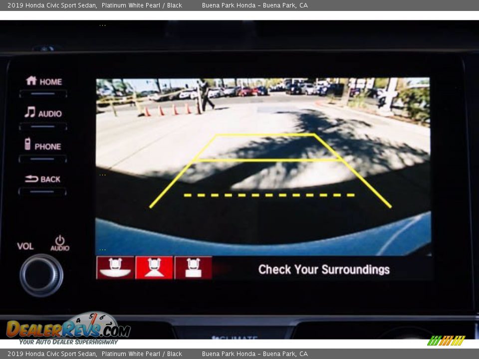 2019 Honda Civic Sport Sedan Platinum White Pearl / Black Photo #26