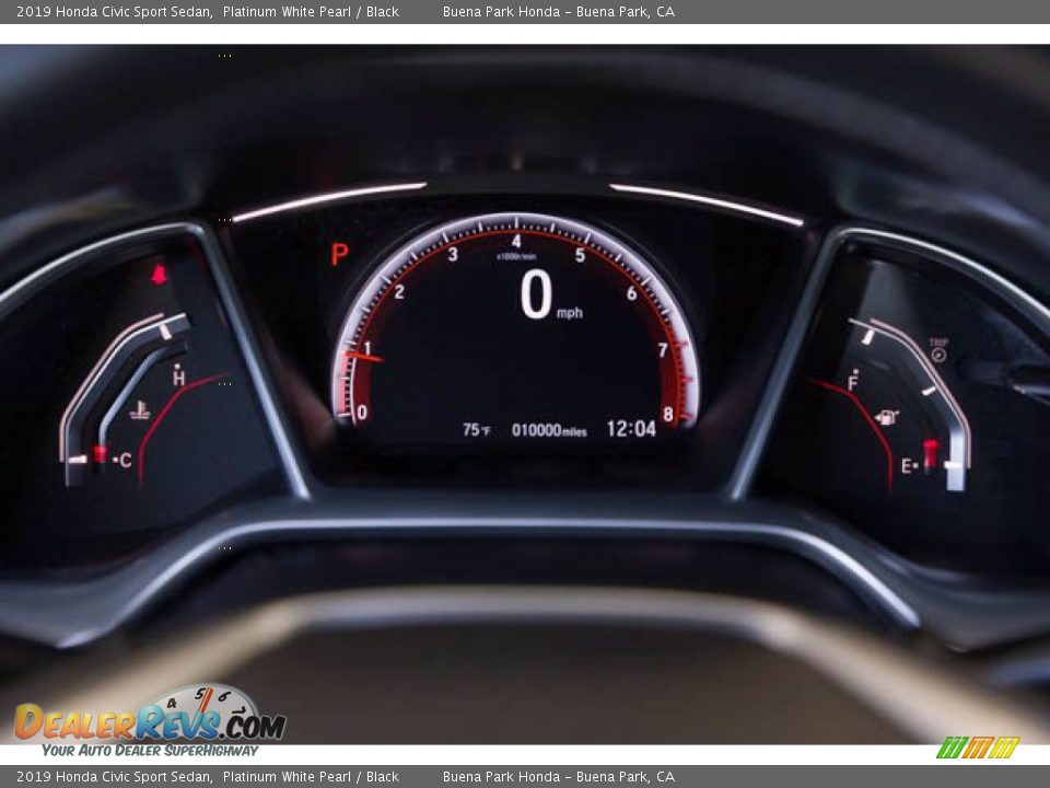 2019 Honda Civic Sport Sedan Platinum White Pearl / Black Photo #27