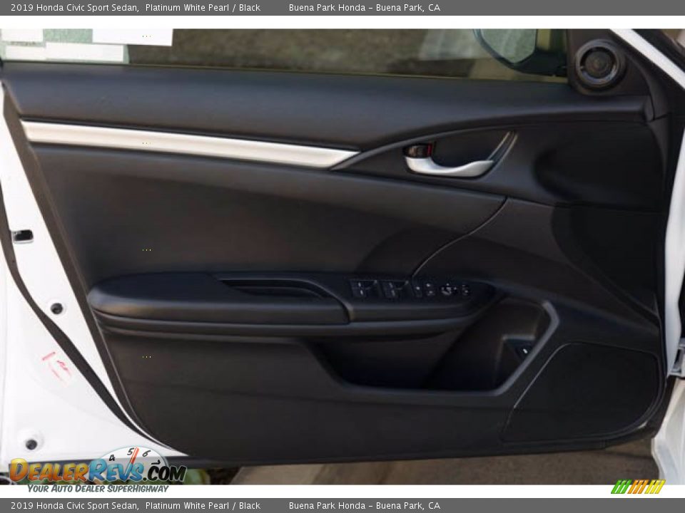 2019 Honda Civic Sport Sedan Platinum White Pearl / Black Photo #28