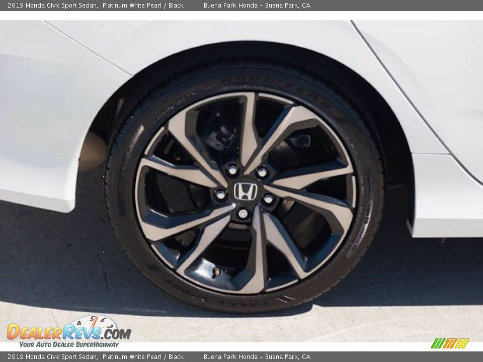 2019 Honda Civic Sport Sedan Platinum White Pearl / Black Photo #34