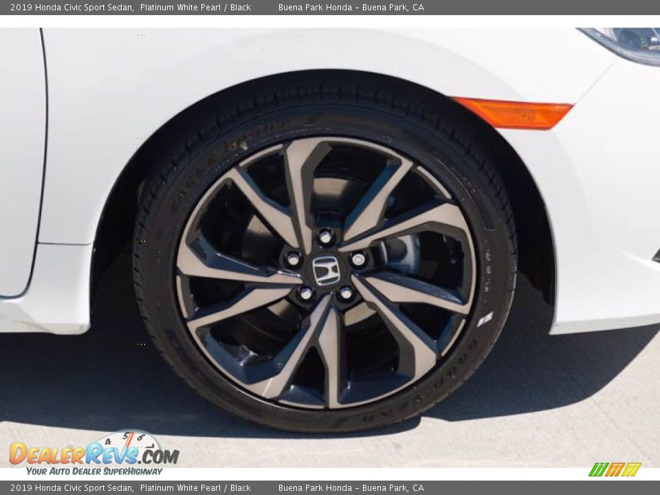 2019 Honda Civic Sport Sedan Platinum White Pearl / Black Photo #35