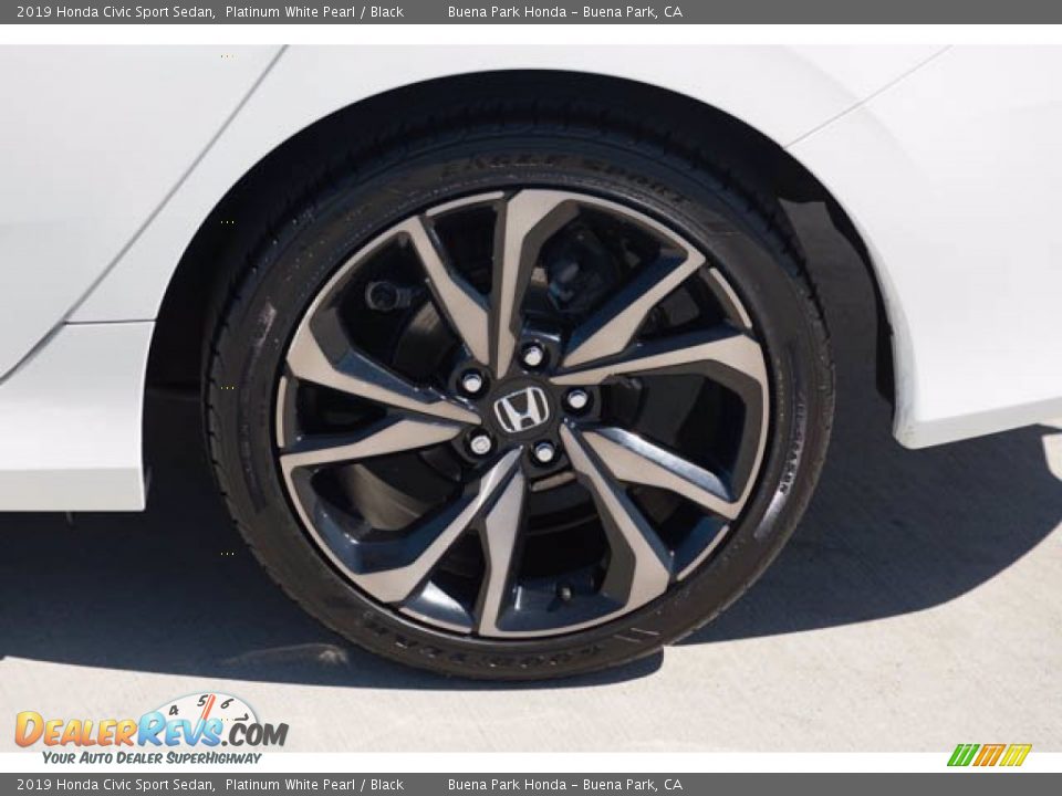 2019 Honda Civic Sport Sedan Platinum White Pearl / Black Photo #36