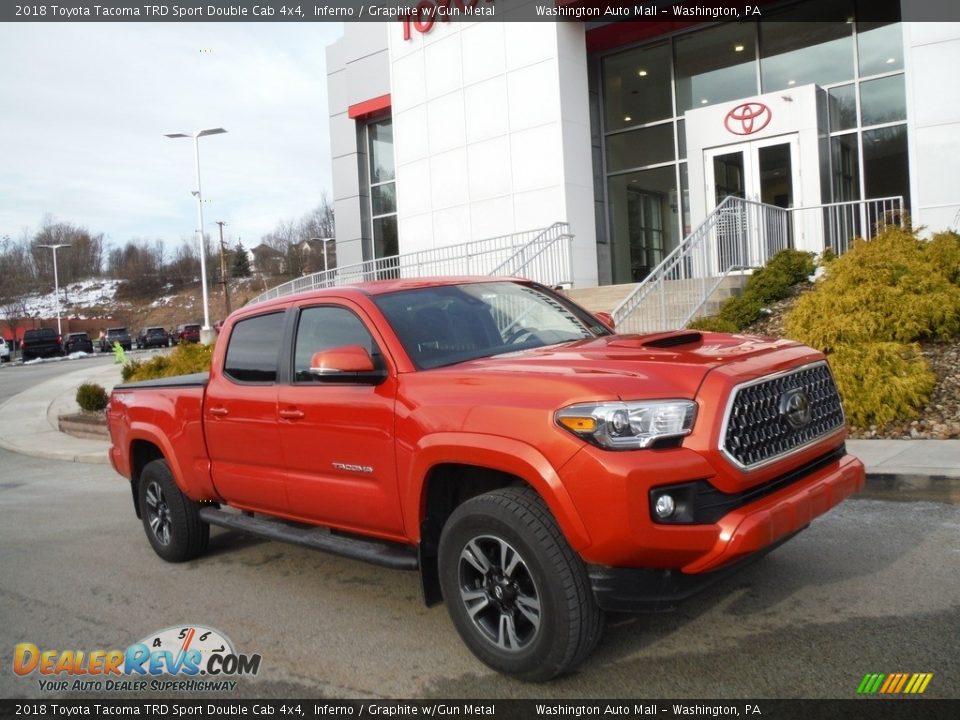 2018 Toyota Tacoma TRD Sport Double Cab 4x4 Inferno / Graphite w/Gun Metal Photo #1