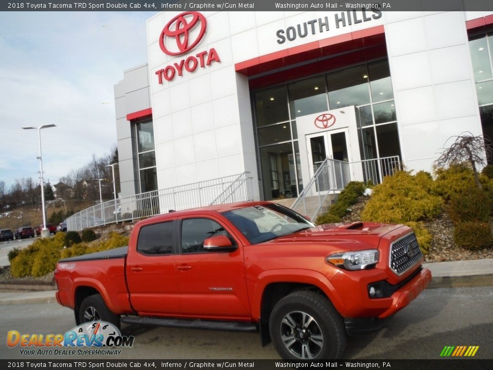 2018 Toyota Tacoma TRD Sport Double Cab 4x4 Inferno / Graphite w/Gun Metal Photo #2
