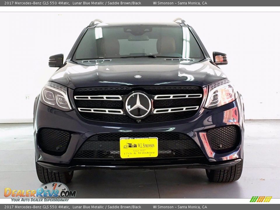 2017 Mercedes-Benz GLS 550 4Matic Lunar Blue Metallic / Saddle Brown/Black Photo #2