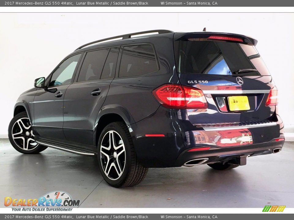 2017 Mercedes-Benz GLS 550 4Matic Lunar Blue Metallic / Saddle Brown/Black Photo #10