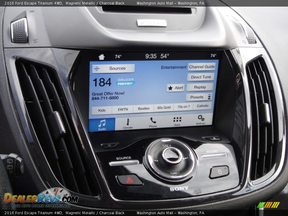 2016 Ford Escape Titanium 4WD Magnetic Metallic / Charcoal Black Photo #4